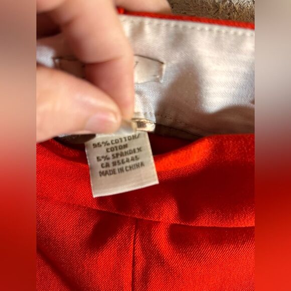 J. Crew Red Minnie stretch Straight Leg Pants - Picture 5 of 10